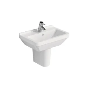 vitra s50 kompakt lavabo 55 cm dar orta armatür delikli su taşma delikl