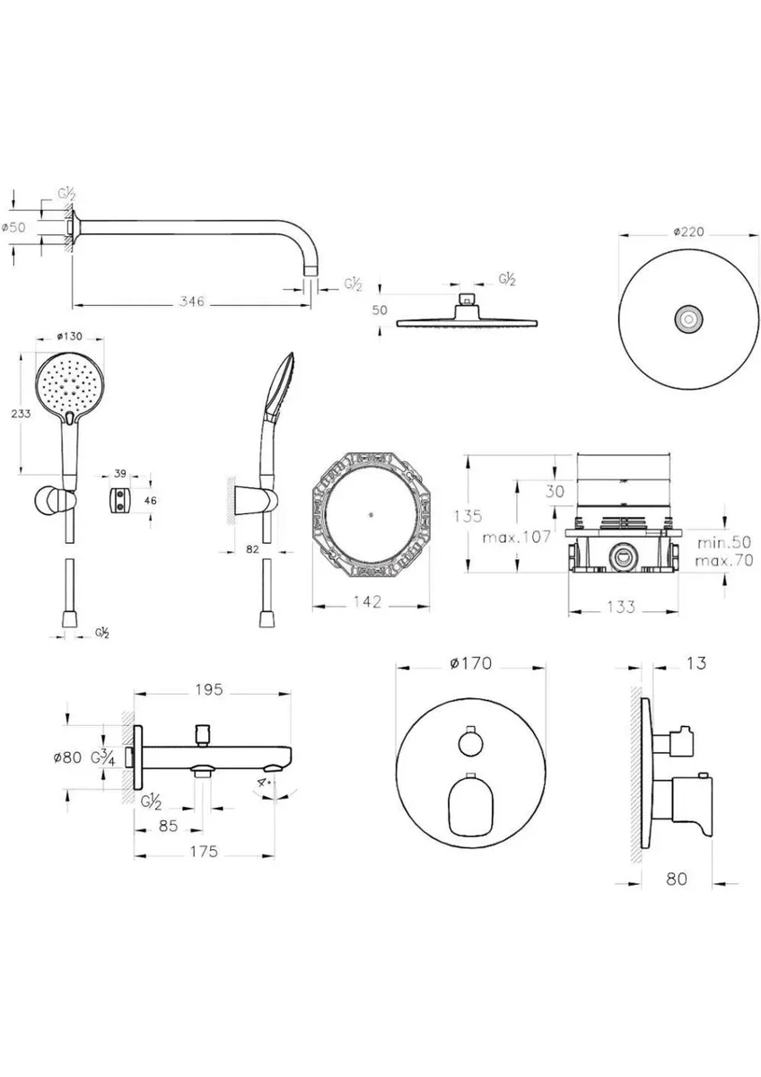 artema a49279 root round ankastre termostatik duş seti shine s artema a49279 root round ankastre termostatik duş seti shine s