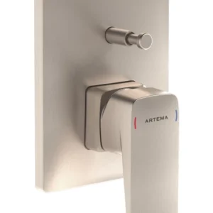 artema root square a4275234 ankastre banyo bataryası, sıva Üstü, fırçalı nikel