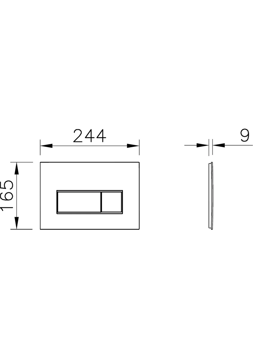 vitra root square 740 2350 kumanda paneli, siyah vitra root square 740 2350 kumanda paneli, siyah