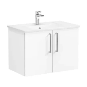 vitra root flat kapaklı lavabo dolabı, 80 cm, parlak beyaz 66390