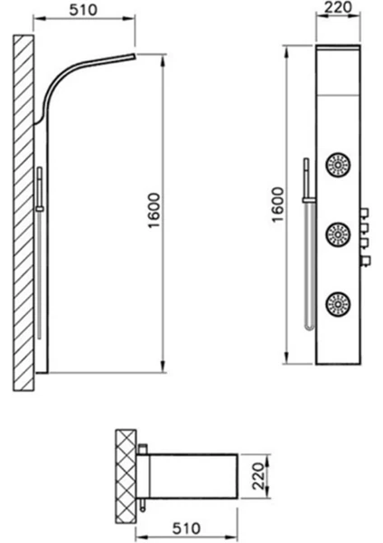 vitra mds 06 a45808 masajlı duş sistemi krom vitra mds 06 a45808 masajlı duş sistemi krom