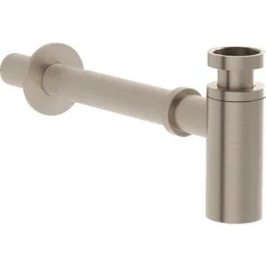vitra origin a4512334 lavabo sifonu, t tipi, fırçalı nikel