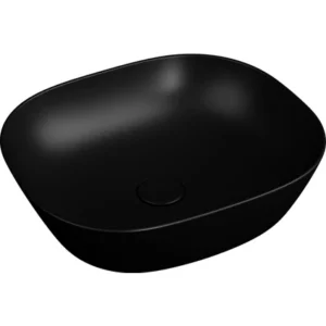vitra plural 7810b483 0016 kare alçak Çanak lavabo, vitra clean, 45 cm, mat siyah