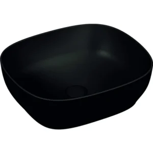 vitra outline 5994b483 0016 kare lavabo, 48 cm, mat siyah