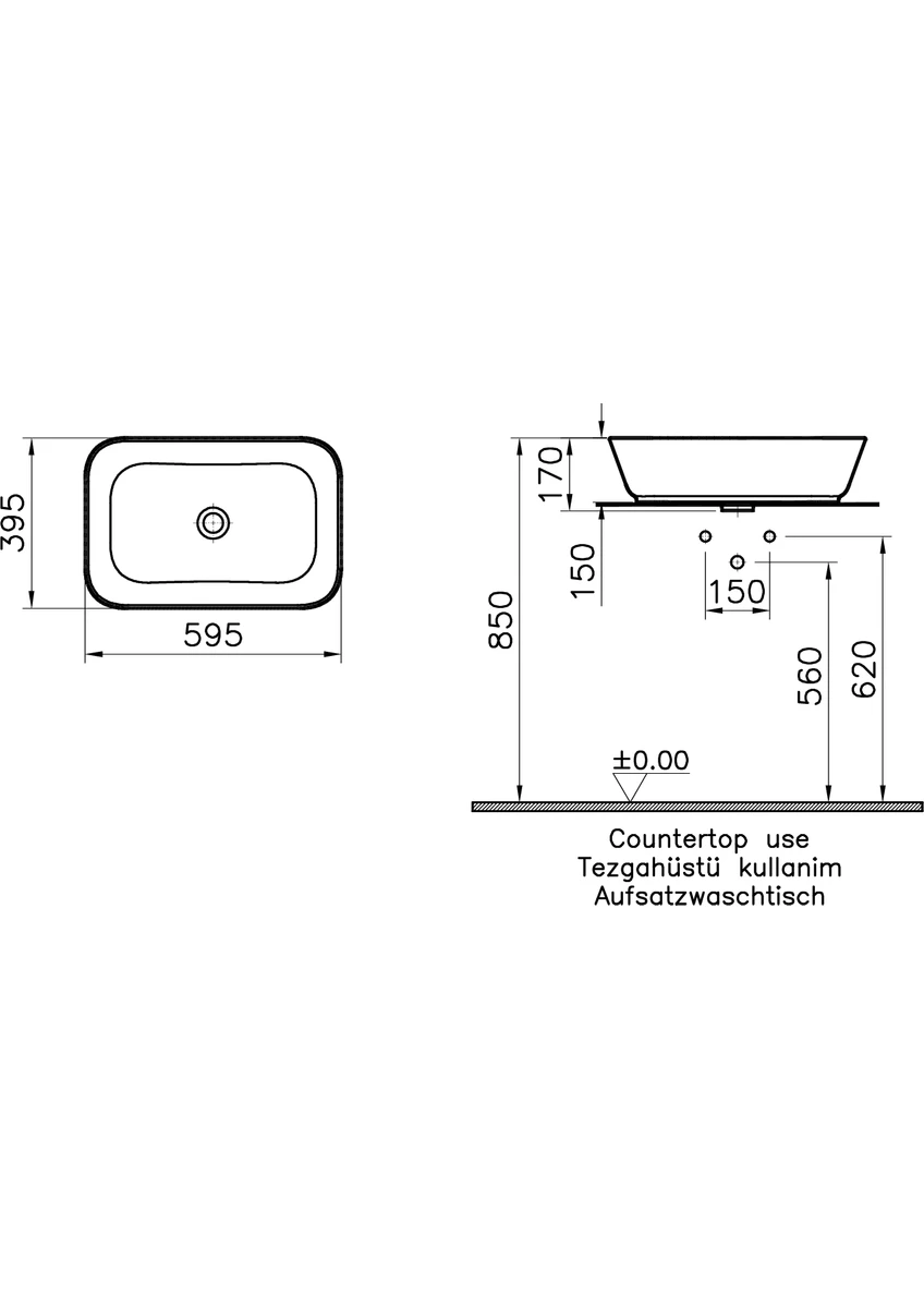 vitra geo 7425b003 0016 dikdörtgen Çanak lavabo vitra geo 7425b003 0016 dikdörtgen Çanak lavabo