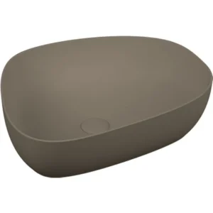 vitra outline 5991b450 0016 asimetrik lavabo, 56 cm, mat vizon