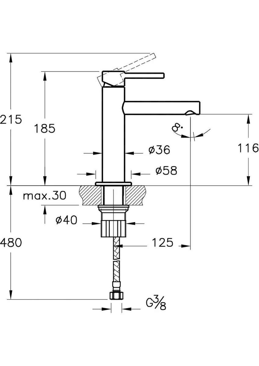 vitra origin a4255636 lavabo bataryası, mat siyah vitra origin a4255636 lavabo bataryası, mat siyah