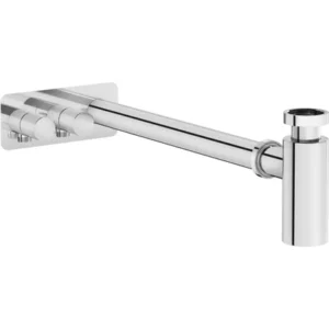 vitra origin a45156 lavabo sifon seti, asimetrik, rozetli, krom