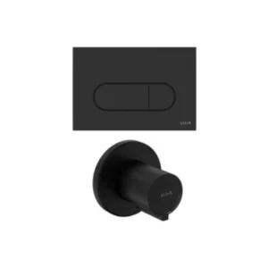 vitra root round 800 2036 kumanda paneli ve stop valf seti, mat siyah (740 2280, a41461gr)