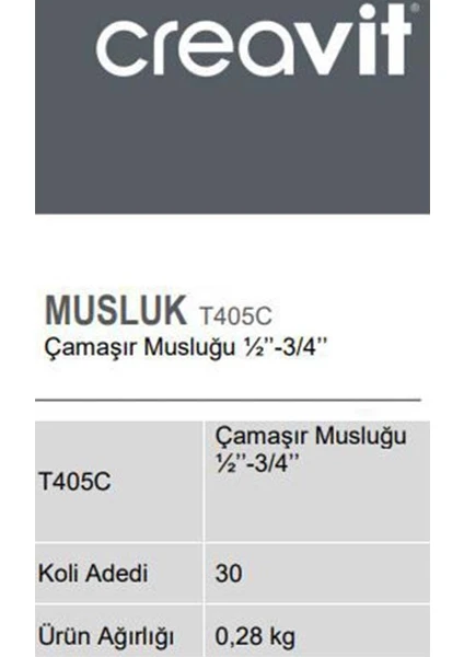 creavit t405c Çamaşır musluğu creavit t405c Çamaşır musluğu