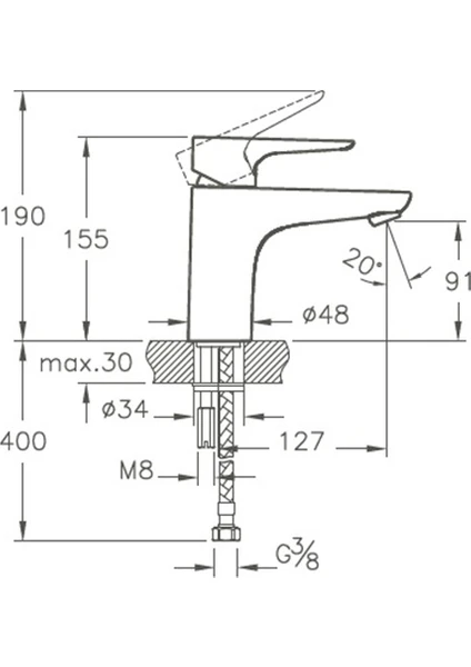 artema x line lavabo bataryası a42321 artema x line lavabo bataryası a42321